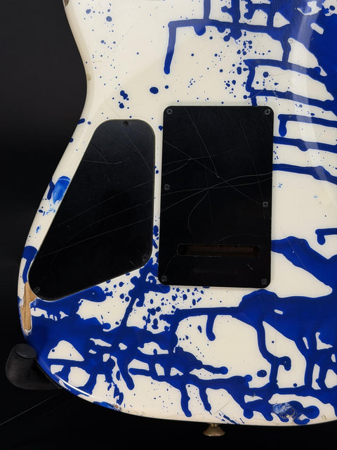 2008 Charvel Custom Shop Masterbuilt Legacy Series - Blue over White Bloodsplatter -