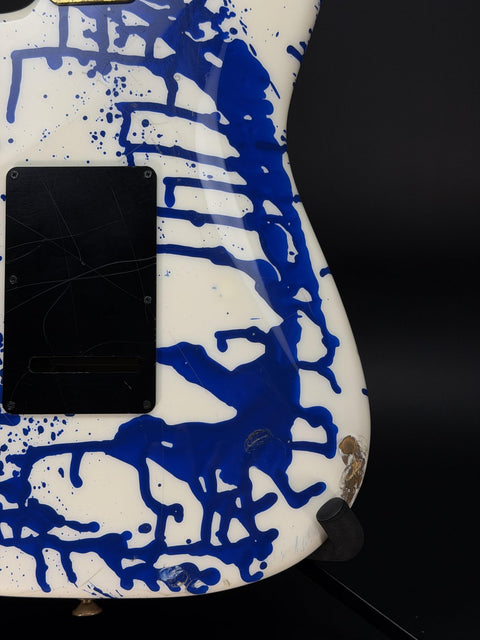 2008 Charvel Custom Shop Masterbuilt Legacy Series - Blue over White Bloodsplatter -
