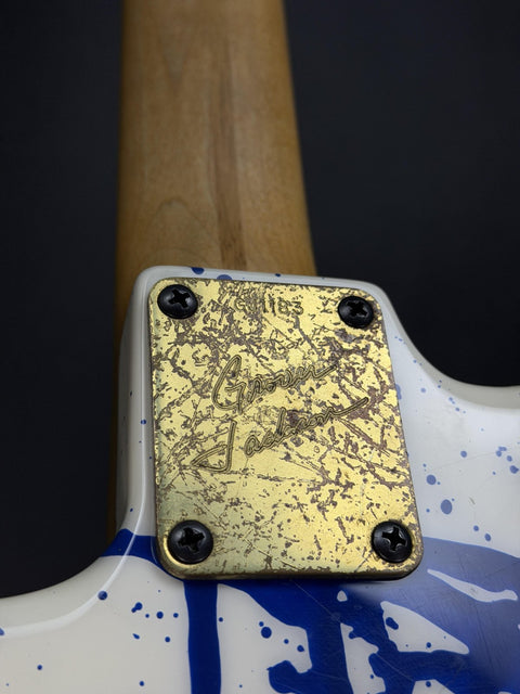2008 Charvel Custom Shop Masterbuilt Legacy Series - Blue over White Bloodsplatter -
