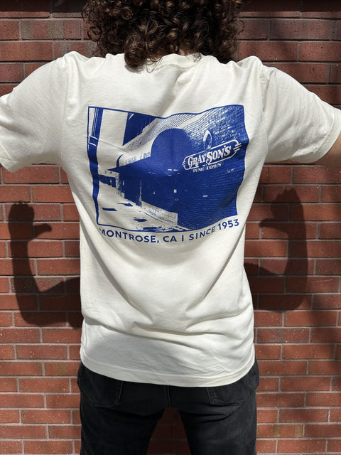 Grayson's Heritage Tee - Cream w/ Back Storefront Graphic -