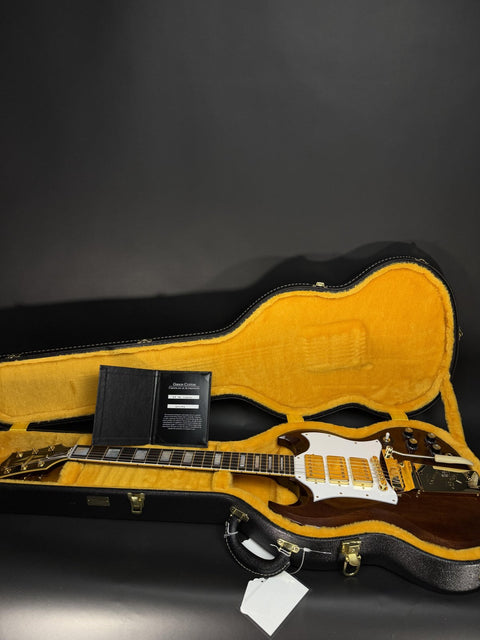 Gibson Custom M2M 1963 Les Paul SG Custom 3-PU Maestro VOS Gold Hardware - Walnut -