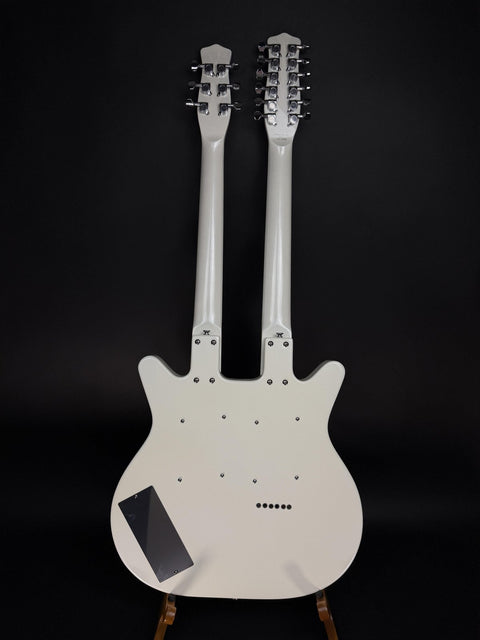 Pre-Owned Danelectro Doubleneck Electric Guitar - White Pearl -