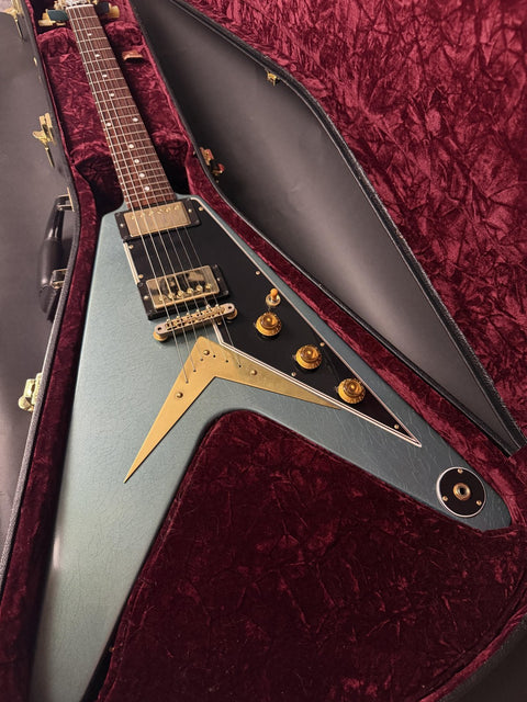 2019 Gibson Custom 1959 Flying V "Wildwood Spec" - Aged Pelham Blue -