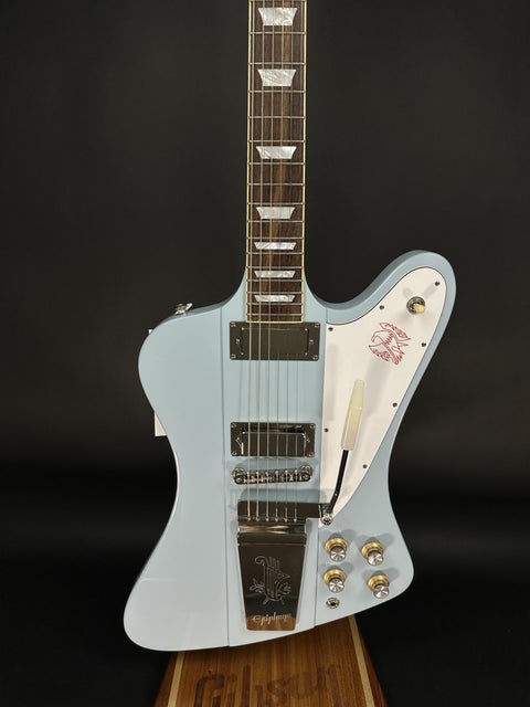 Epiphone Inspired By Gibson Custom 1963 Firebird V Reissue With Maestro Vibrola - Frost Blue -