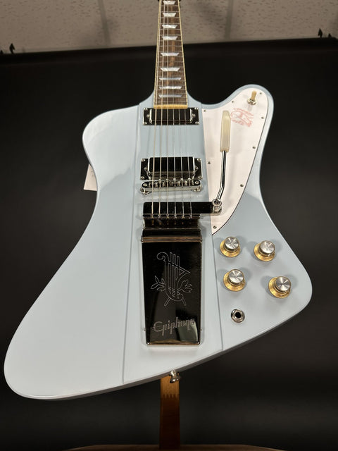 Epiphone Inspired By Gibson Custom 1963 Firebird V Reissue With Maestro Vibrola - Frost Blue -