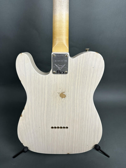 Fender Custom Shop Limited Edition Bobbed Telecaster Thinline Relic - Aged White Blonde - 