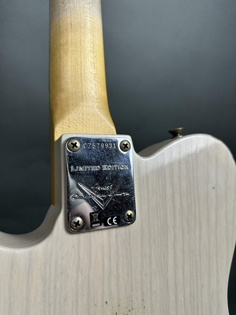 Fender Custom Shop Limited Edition Bobbed Telecaster Thinline Relic - Aged White Blonde - 