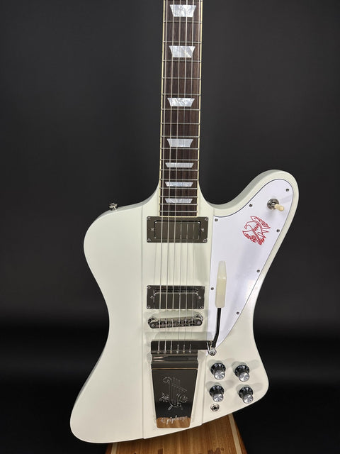 Epiphone Inspired By Gibson Custom 1963 Firebird V Reissue With Maestro Vibrola - Polaris White -