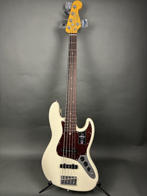 Fender American Professional II Jazz Bass V - Olympic White - 