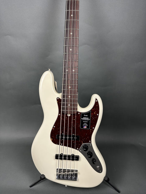 Fender American Professional II Jazz Bass V - Olympic White - 