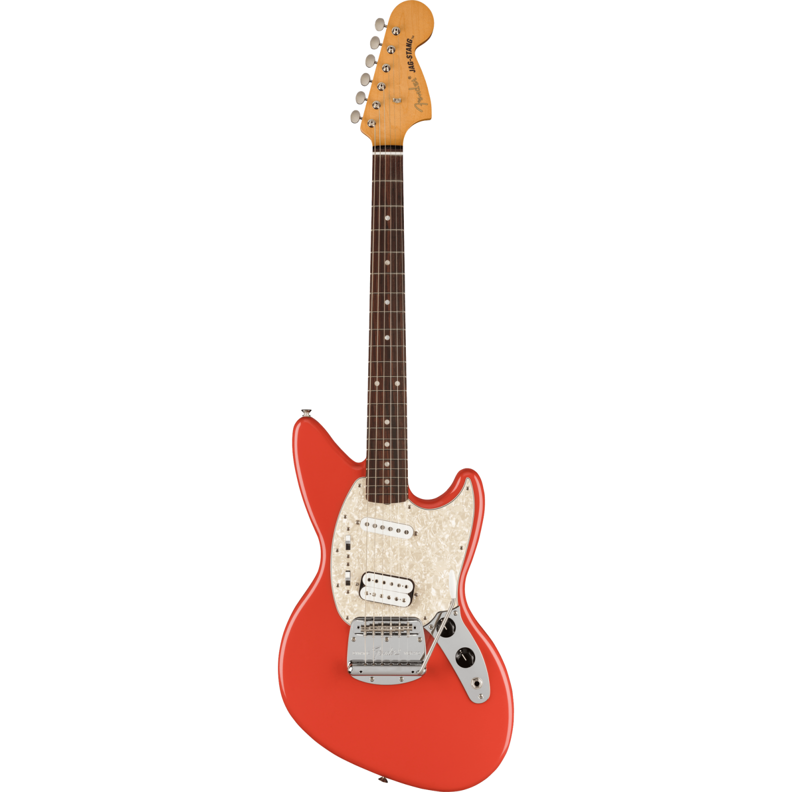 ギター Fender mexico jag stang Fiesta Red Fender Kurt Cobain Jag-Stang Electric Guitar - Fiesta Red