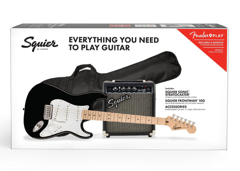 Fender Squier Sonic Stratocaster Pack - Black