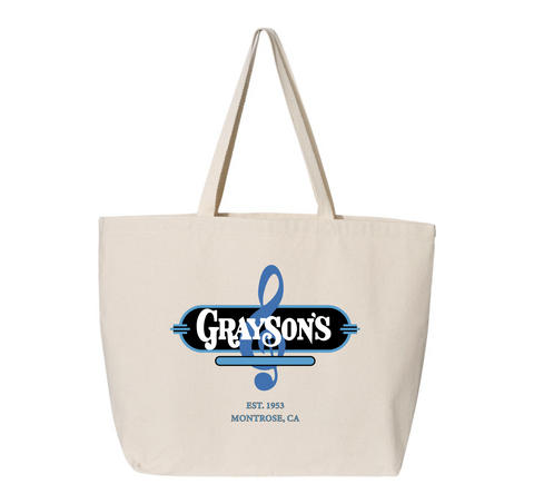 Grayson's Jumbo Recycled Midweight Gusseted Canvas Tote - Natural -