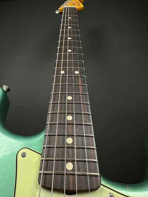 Fender Custom Shop 1963 Stratocaster Journeyman Relic - Faded Sherwood Green Metallic - 